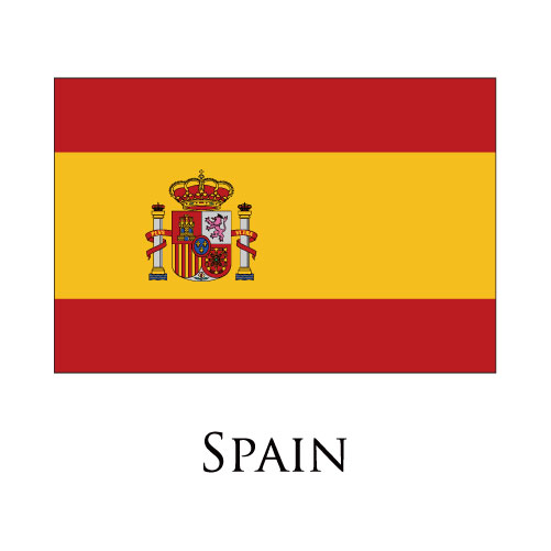 Spain flag logo iron on paper